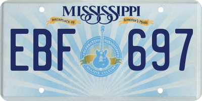 MS license plate EBF697