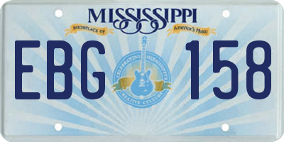 MS license plate EBG158