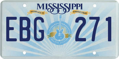 MS license plate EBG271