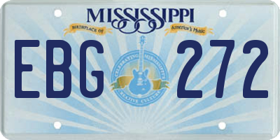 MS license plate EBG272