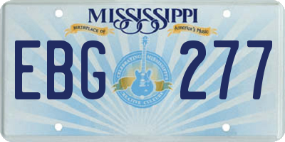 MS license plate EBG277