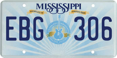 MS license plate EBG306