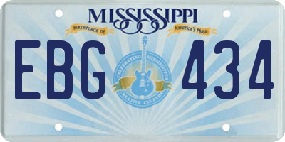 MS license plate EBG434