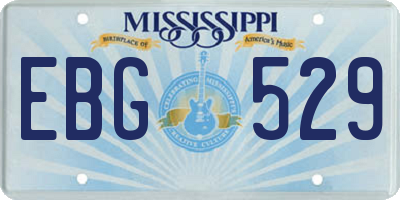 MS license plate EBG529