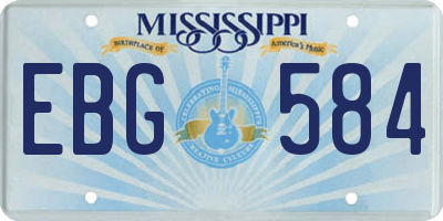 MS license plate EBG584