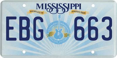 MS license plate EBG663