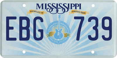 MS license plate EBG739