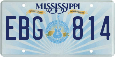 MS license plate EBG814