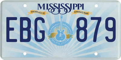 MS license plate EBG879