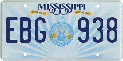 MS license plate EBG938