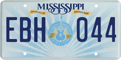 MS license plate EBH044