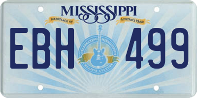 MS license plate EBH499