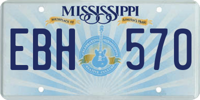 MS license plate EBH570