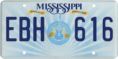 MS license plate EBH616