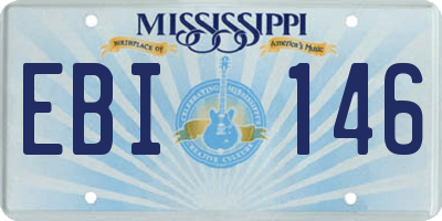 MS license plate EBI146