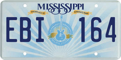 MS license plate EBI164
