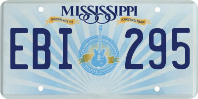 MS license plate EBI295