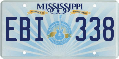 MS license plate EBI338
