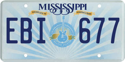 MS license plate EBI677