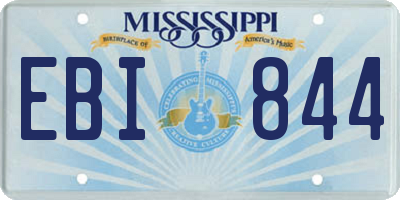 MS license plate EBI844
