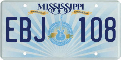 MS license plate EBJ108
