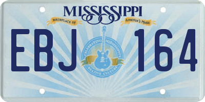 MS license plate EBJ164