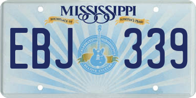 MS license plate EBJ339