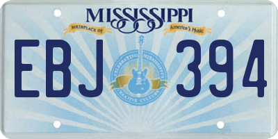 MS license plate EBJ394