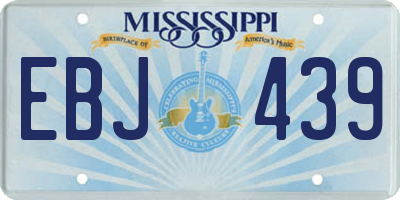 MS license plate EBJ439