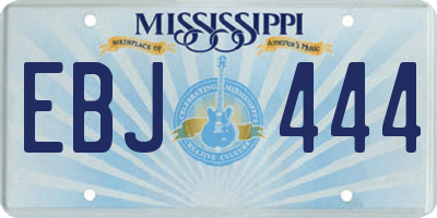 MS license plate EBJ444