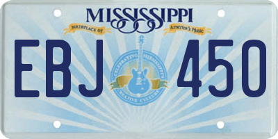 MS license plate EBJ450