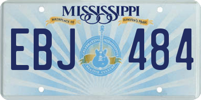 MS license plate EBJ484