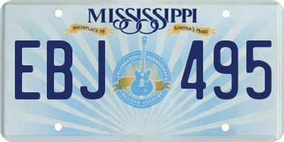 MS license plate EBJ495