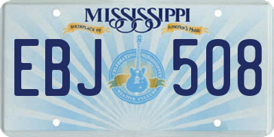 MS license plate EBJ508