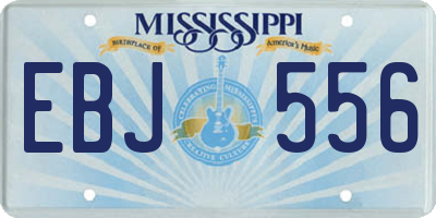 MS license plate EBJ556