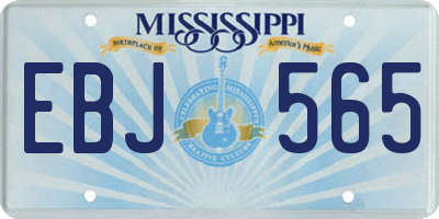 MS license plate EBJ565