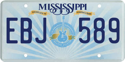 MS license plate EBJ589