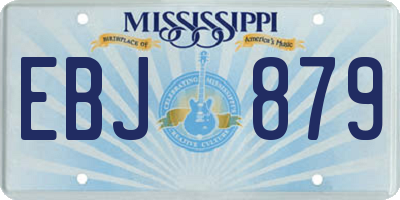 MS license plate EBJ879