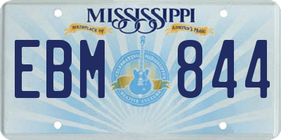 MS license plate EBM844