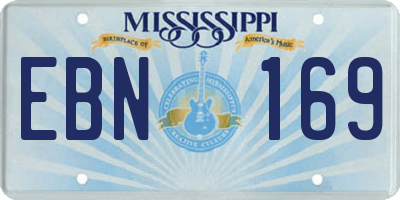 MS license plate EBN169