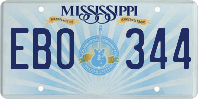 MS license plate EBO344