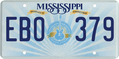 MS license plate EBO379