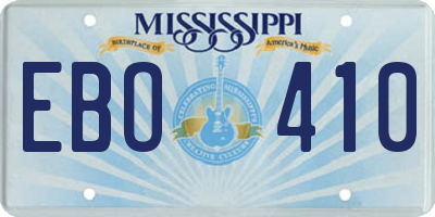 MS license plate EBO410