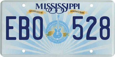 MS license plate EBO528