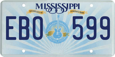 MS license plate EBO599