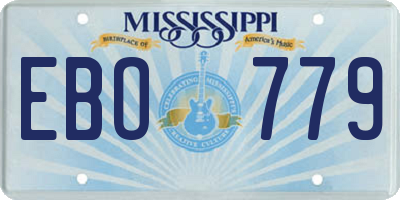 MS license plate EBO779