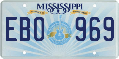 MS license plate EBO969
