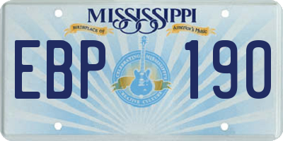 MS license plate EBP190