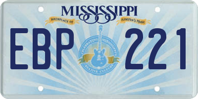 MS license plate EBP221