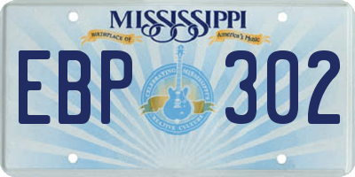 MS license plate EBP302